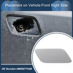 Front Right Washer Nozzle Cover Cap for Audi Q7 (2017–2019) 1Pcs Silver Tone