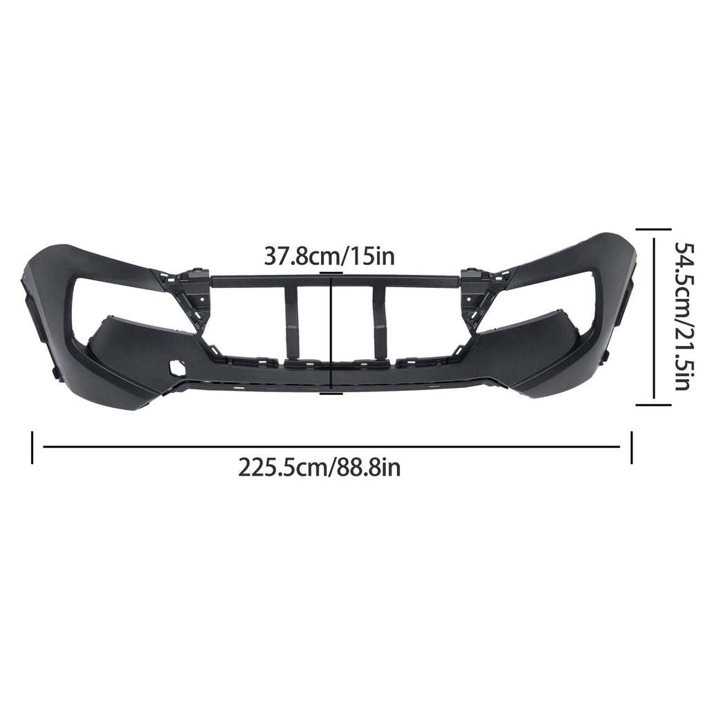 Front Bumper Cover for Nissan Rogue (2024) Black Plastic W/O Sensor Hole