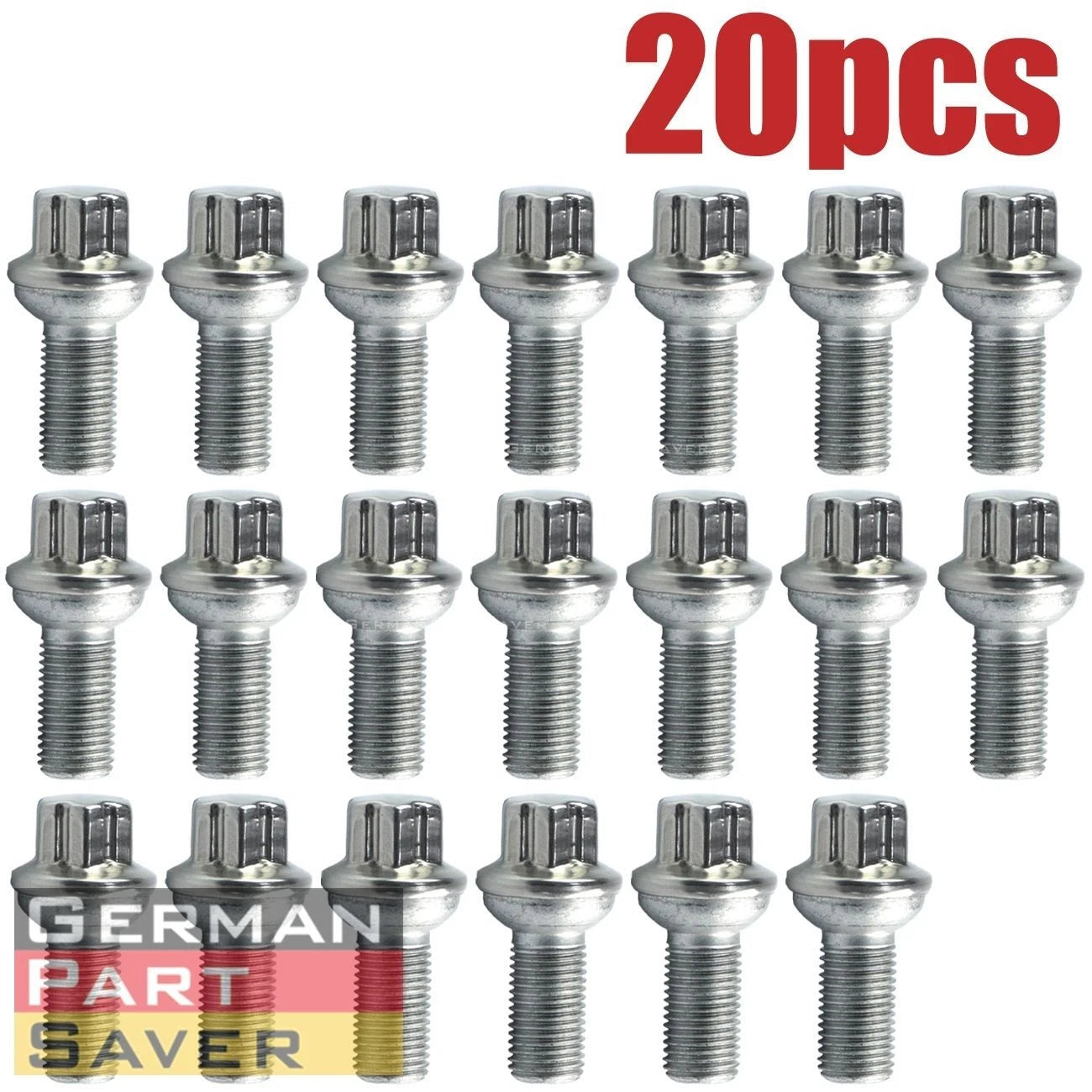 20PCS Wheel Lug Bolts for Mercedes C-Class E-Class S-Class (2007–2016)