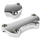 1" Bar Smooth Handlebar Riser Top Clamp Chrome for Harley Dyna Softail Sportster