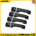 Set of 4 Matte Black Exterior Door Handle Covers for Dodge Ram 1500 (2019–2025)
