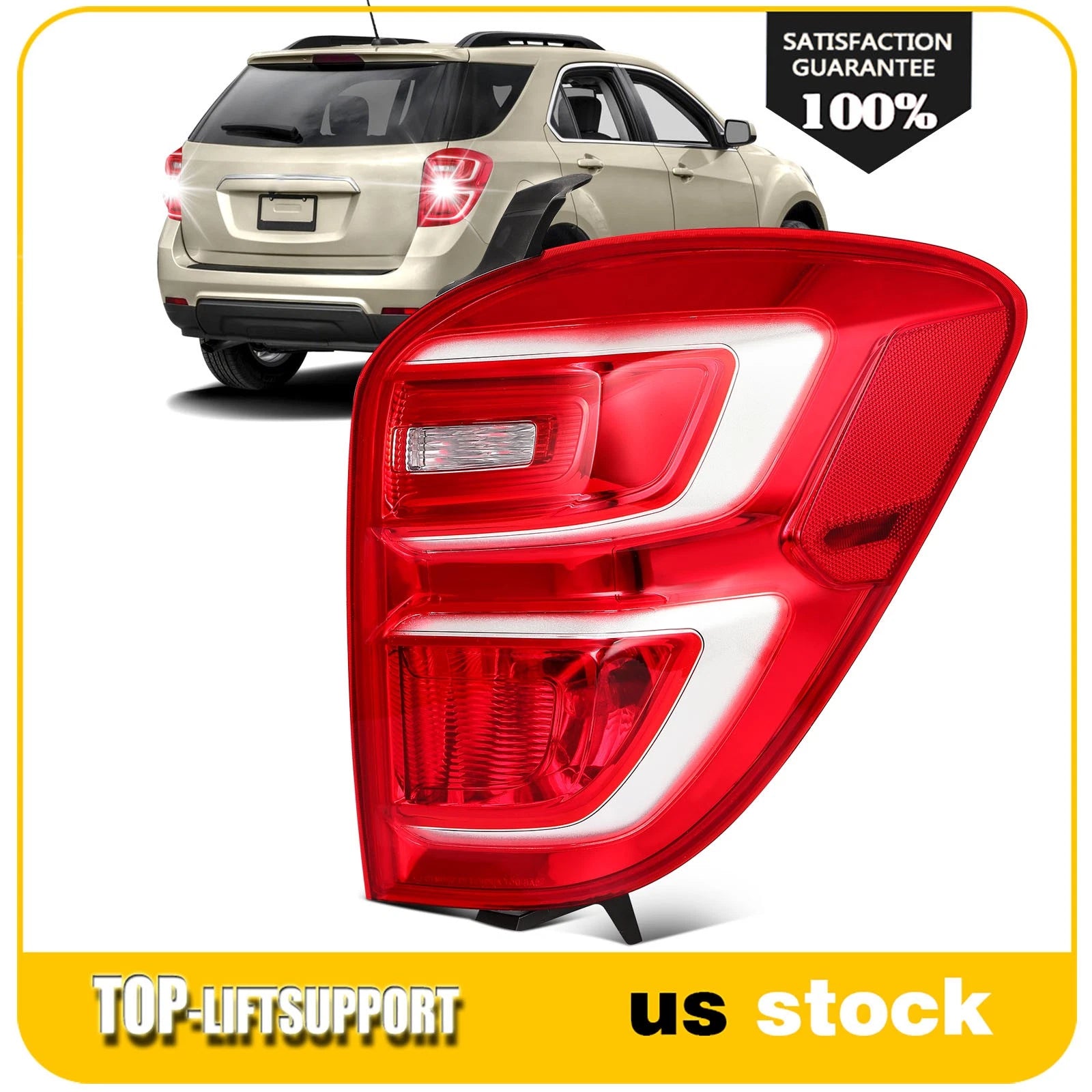 Tail Light Assembly for Chevy Equinox (2016–2017) Red Housing Right Side