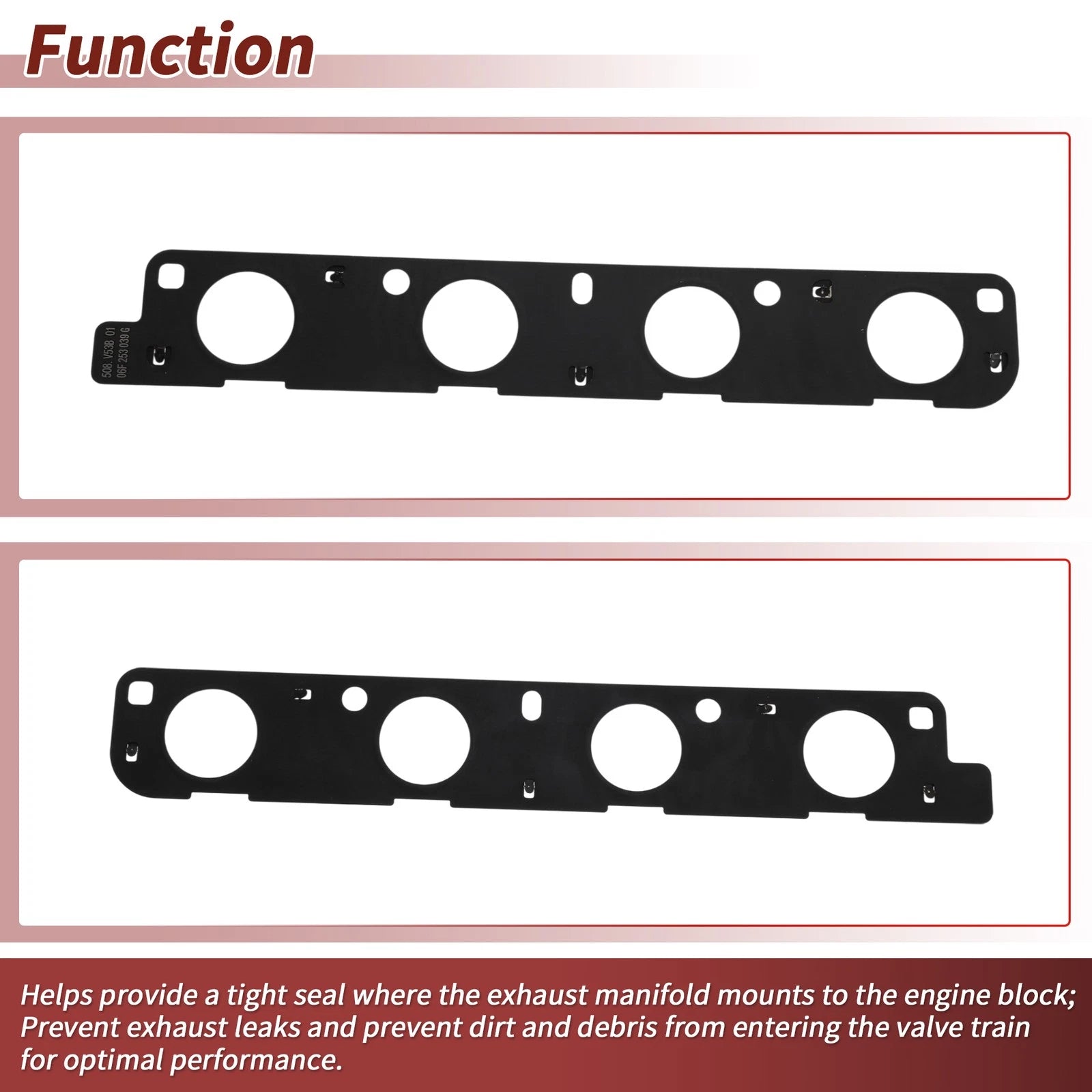 Exhaust Manifold Header Gasket for Volkswagen CC (2008–2016) No. 06F253039G