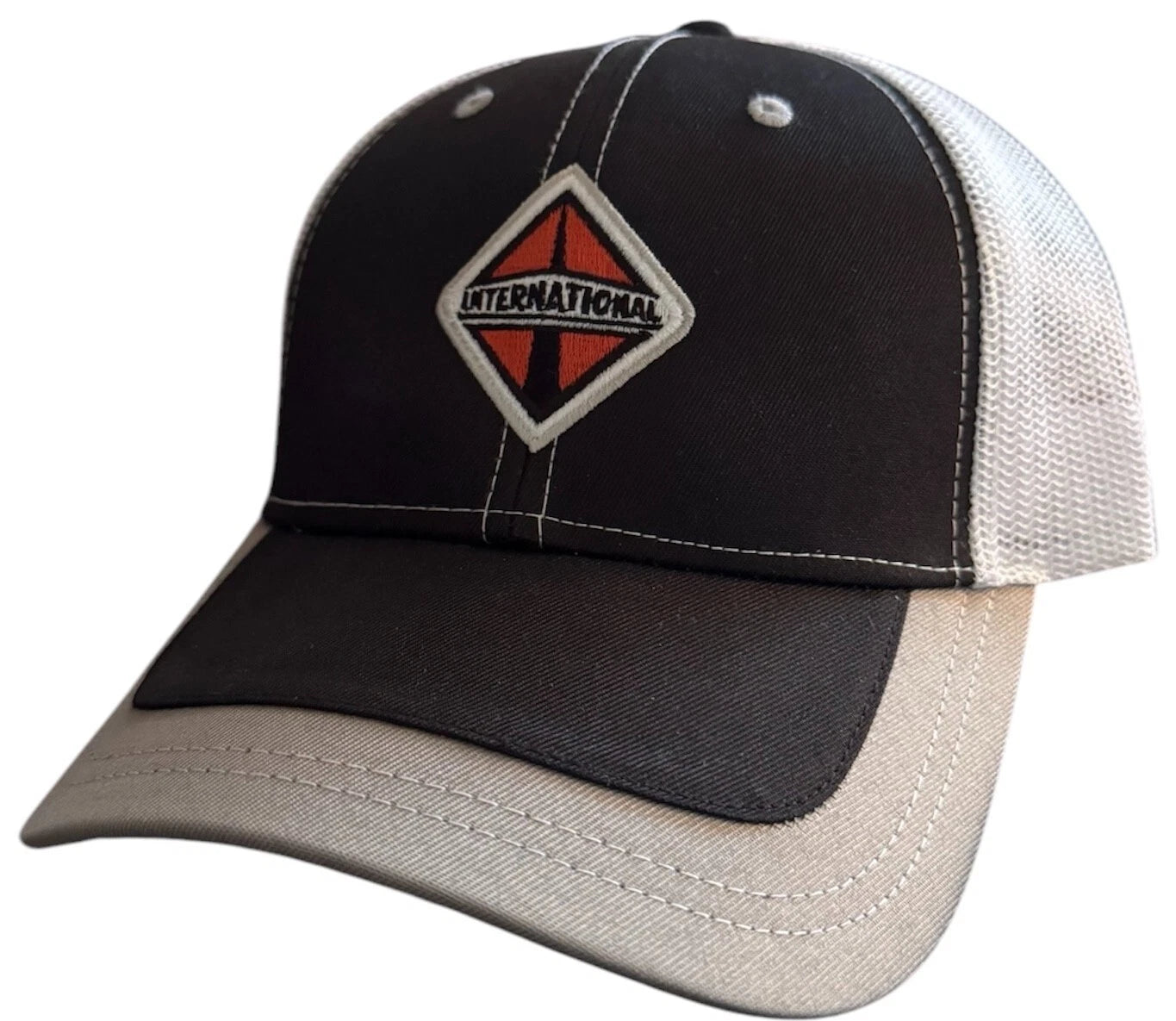 Trucker Hat for International Trucks (Black/White Mesh)