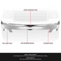 Front Bumper Face Bar for GMC Sierra 1500-3500 HD (2007–2013) w/Fog Light & Tow Hole