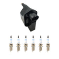 Set of 6 Hitachi Ignition Coils & Bosch Platinum Spark Plugs for RAM 1500 (1994–2001)
