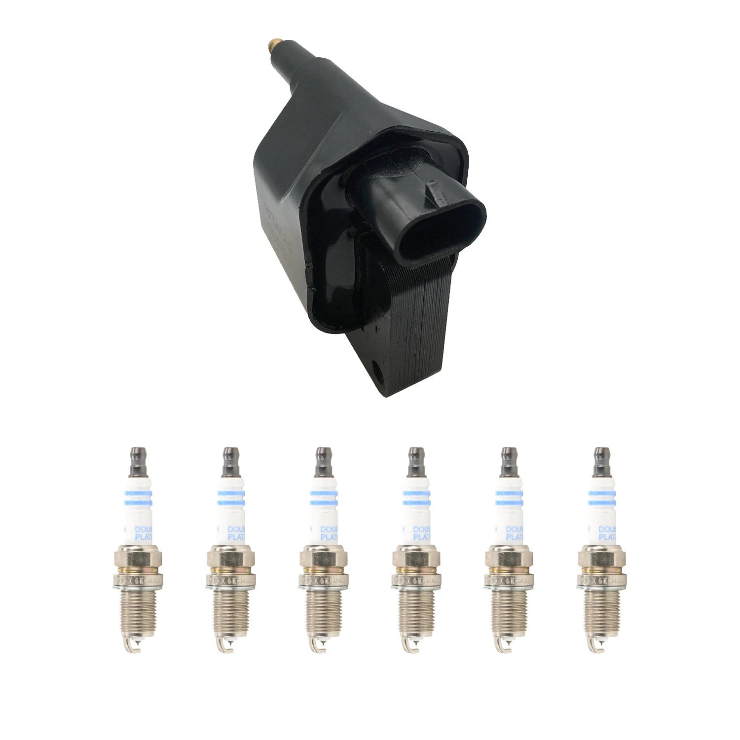 Set of 6 Hitachi Ignition Coils & Bosch Platinum Spark Plugs for RAM 1500 (1994–2001)