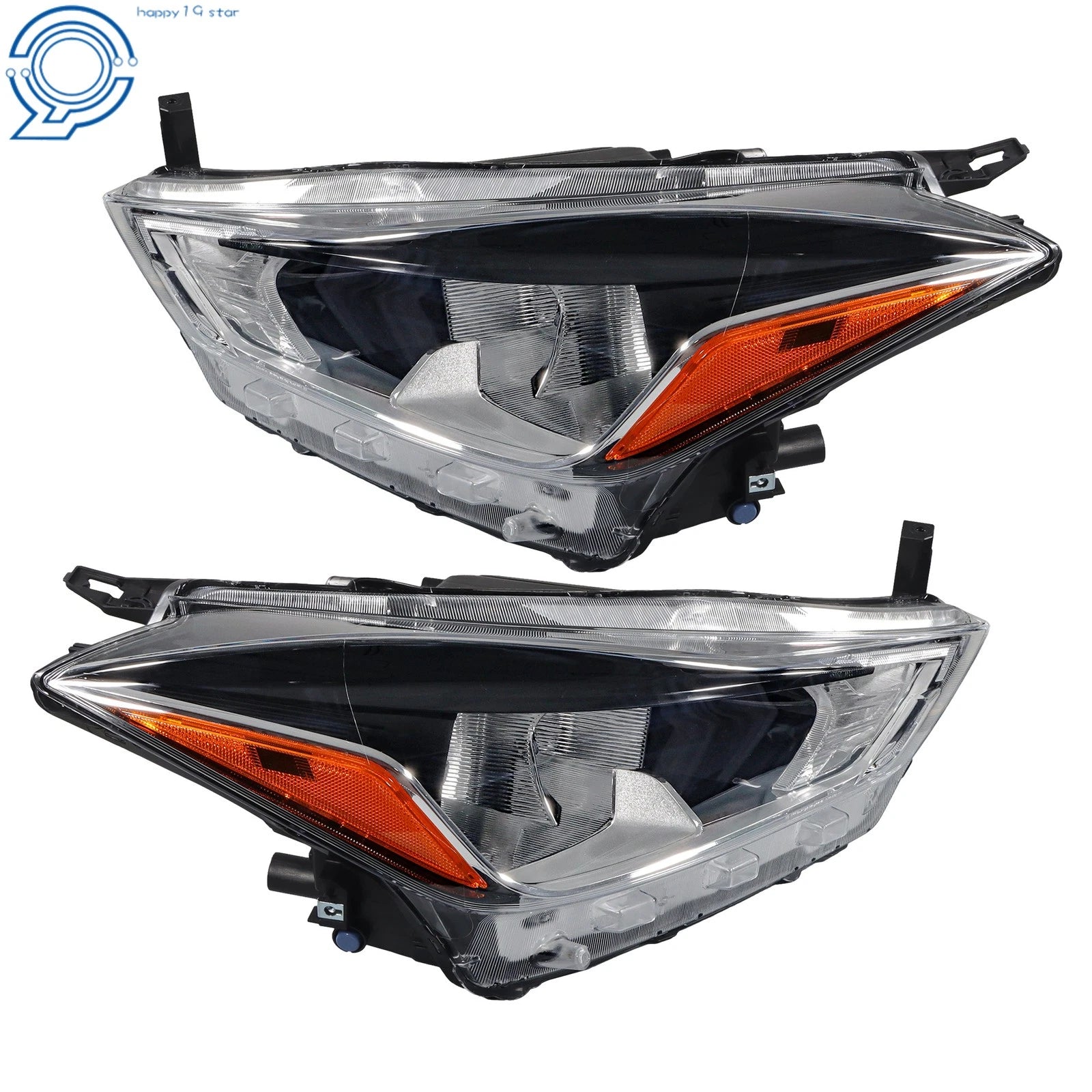 Set of 2 Halogen Headlights for Nissan Kicks S SV (2018-2020)