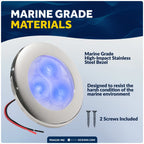 2X LED Marine Courtesy Lights for Boat Ceiling (3 Inch)