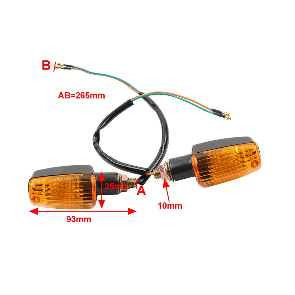 Pair Amber Turn Signal Indicators for Honda XLR125 XL125R XR125