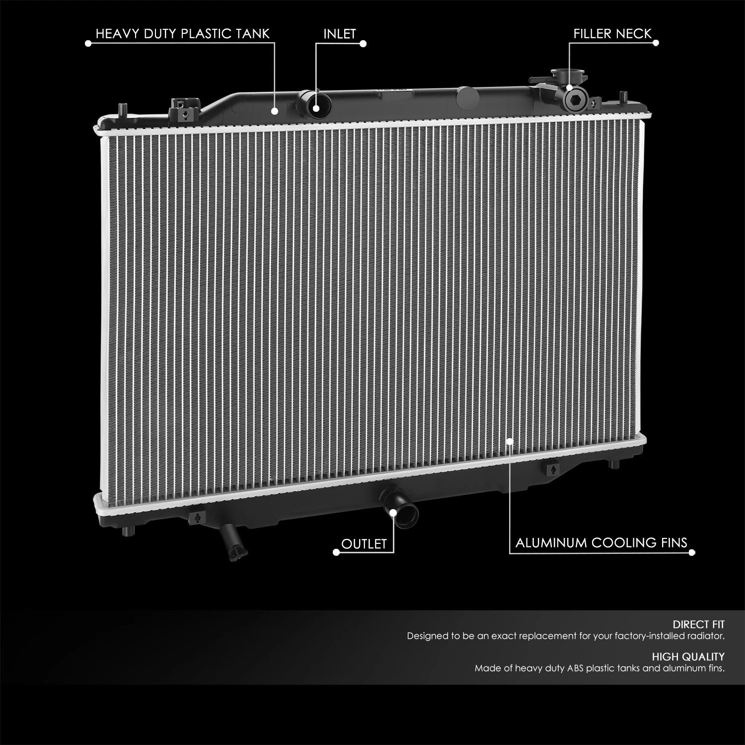 Aluminum Core Cooling Radiator for Mazda CX-9 (2016–2019) DPI 13622