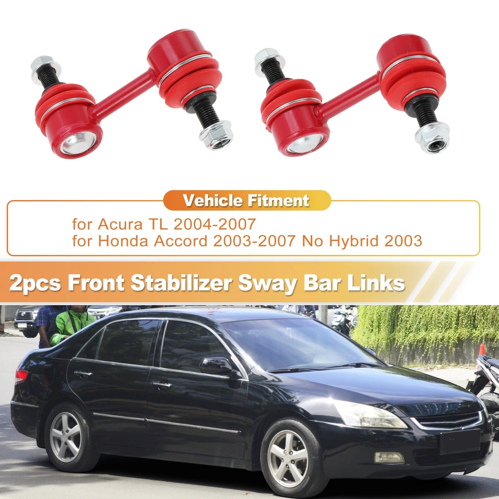 2X Front Sway Bar Links No.K90660/K90661 for Acura TL Honda Accord 