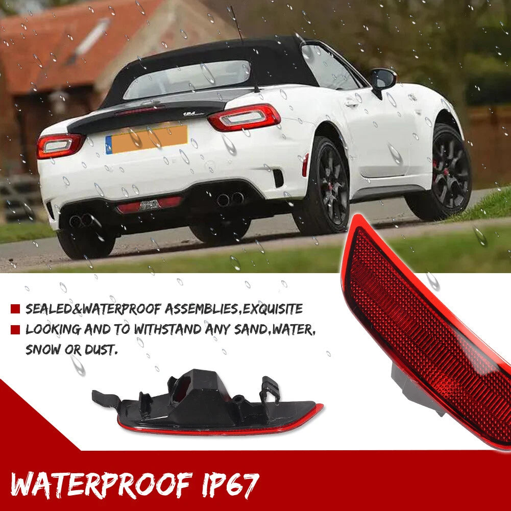 Set of 2 Red Rear Side Marker Lights for Mazda MX-5 Miata Fiat 124 Spider (2016–2023)