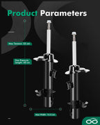 Front Pair Shocks Absorbers Struts for Mini Cooper (2002–2006)