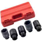 Set of 5 Deep Spindle Axle Nut Sockets