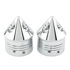 1 Pair Front Wheel Axle Nut Covers for Harley Touring Road Glide Dyna Softail (–)