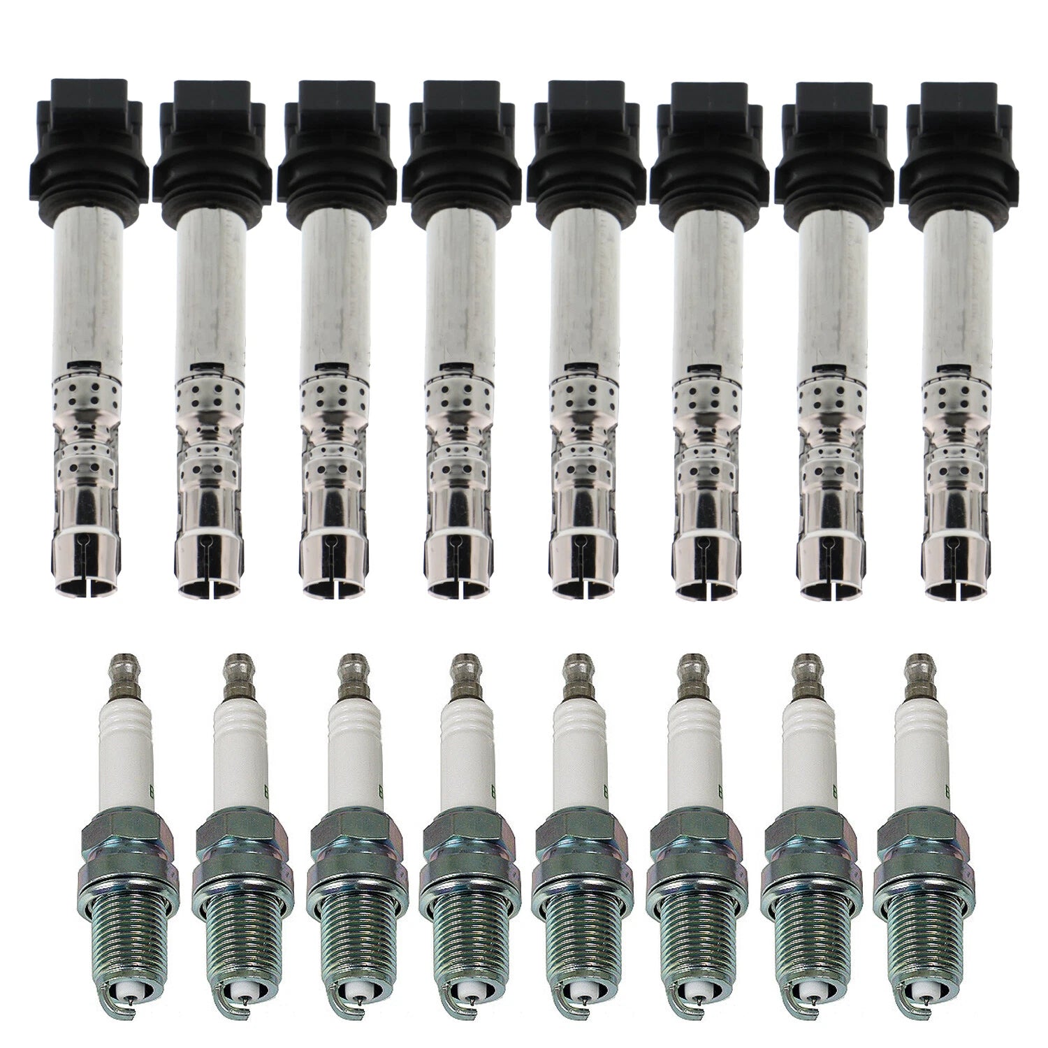 Set of 8 Ignition Coils & NGK G-Power Spark Plugs for Passat S4 S8 E38 GX470 V8