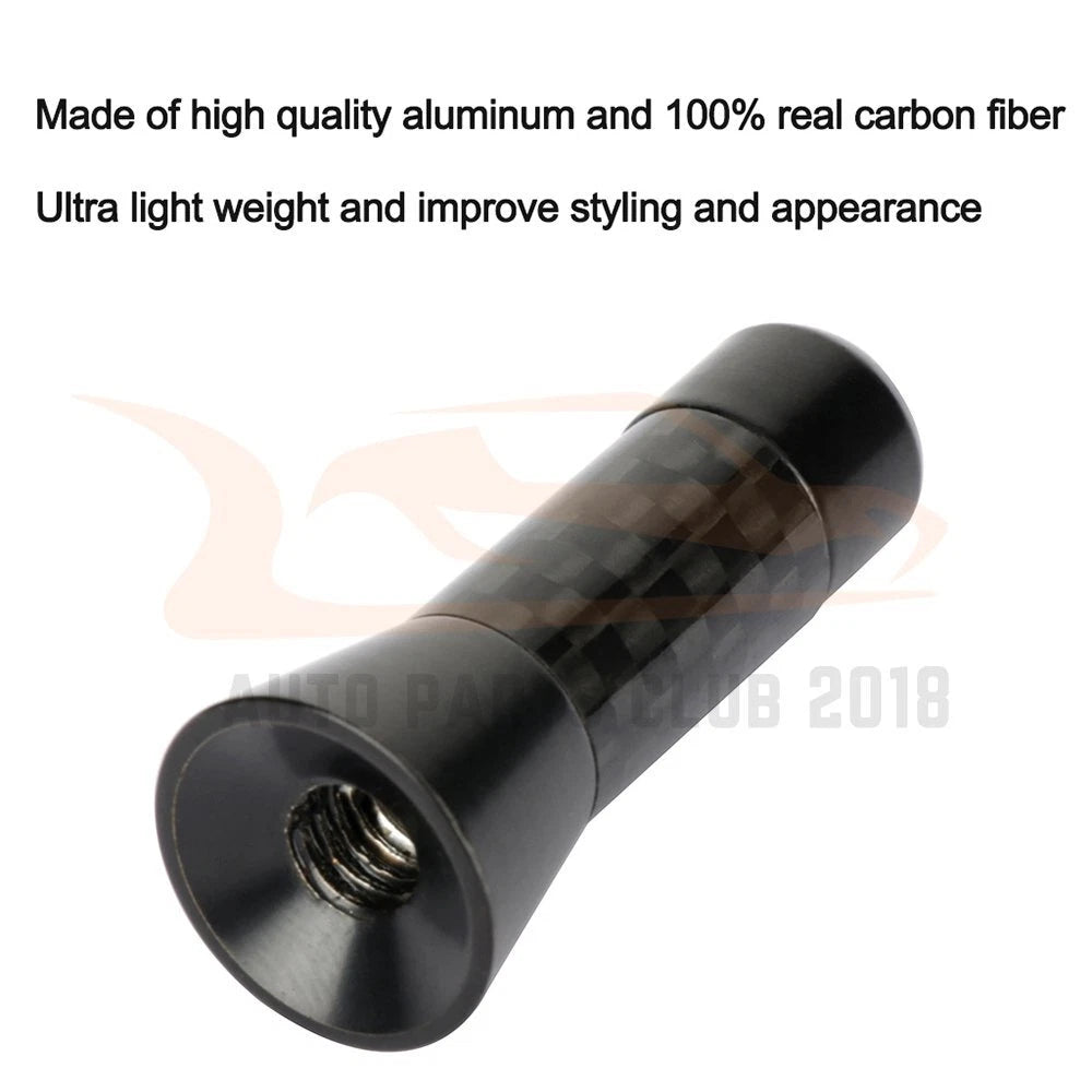 Stubby Carbon Fiber AM/FM Radio Antenna for Universal Fit (1.4")