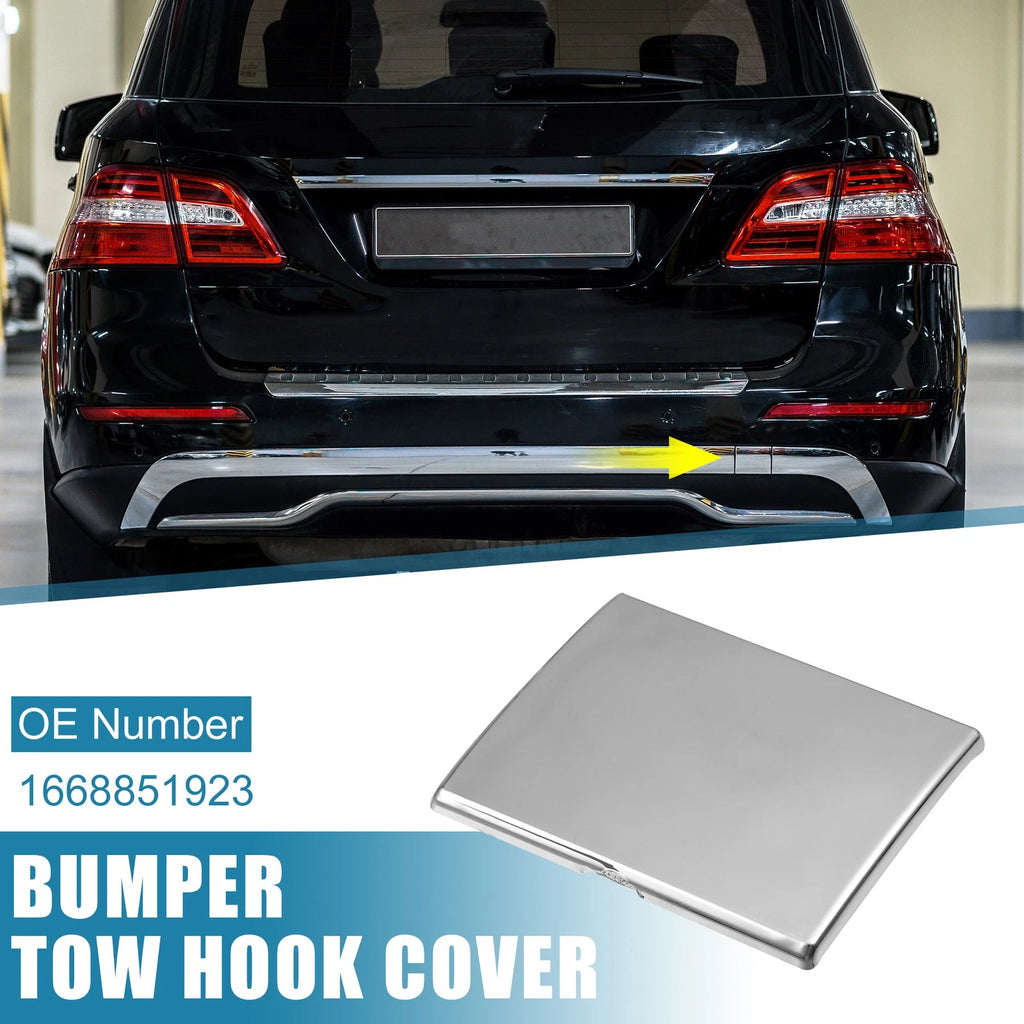 Tow Hook Cover Cap 1668851923 for Mercedes-Benz (Silver Tone)