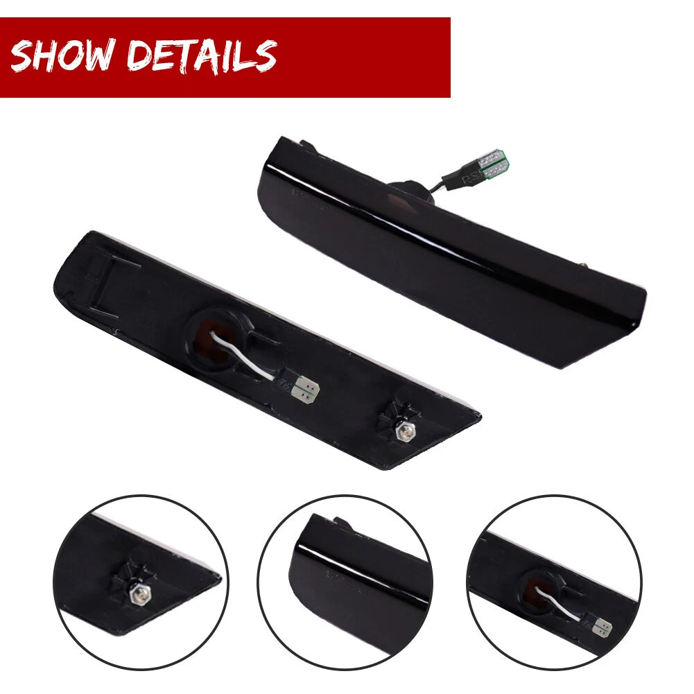 Smoked Lens Amber Front Side Marker Lights for Nissan Xterra (2002–2004)
