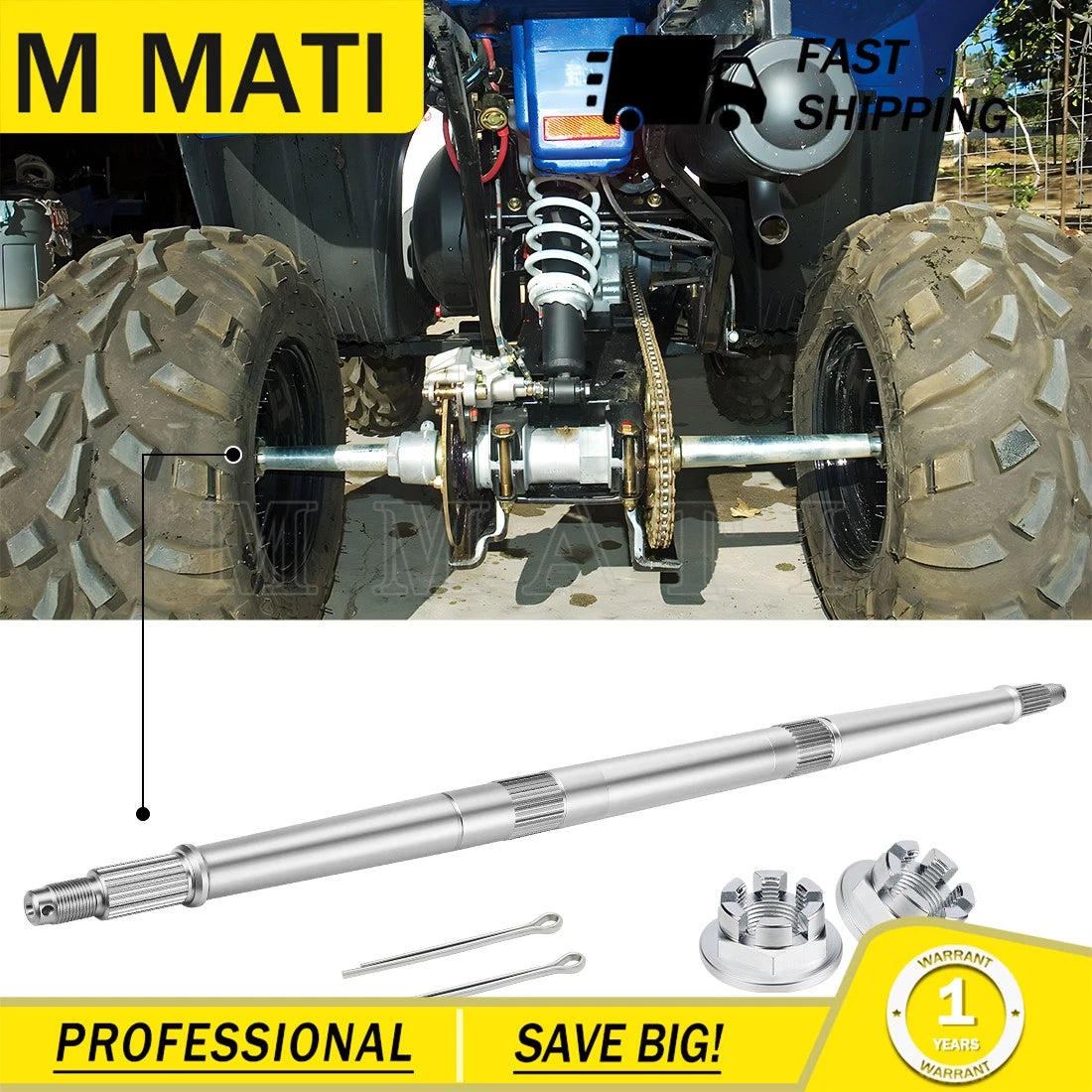Rear Axle Shaft for Polaris Trail Boss 330 (2005–2013)