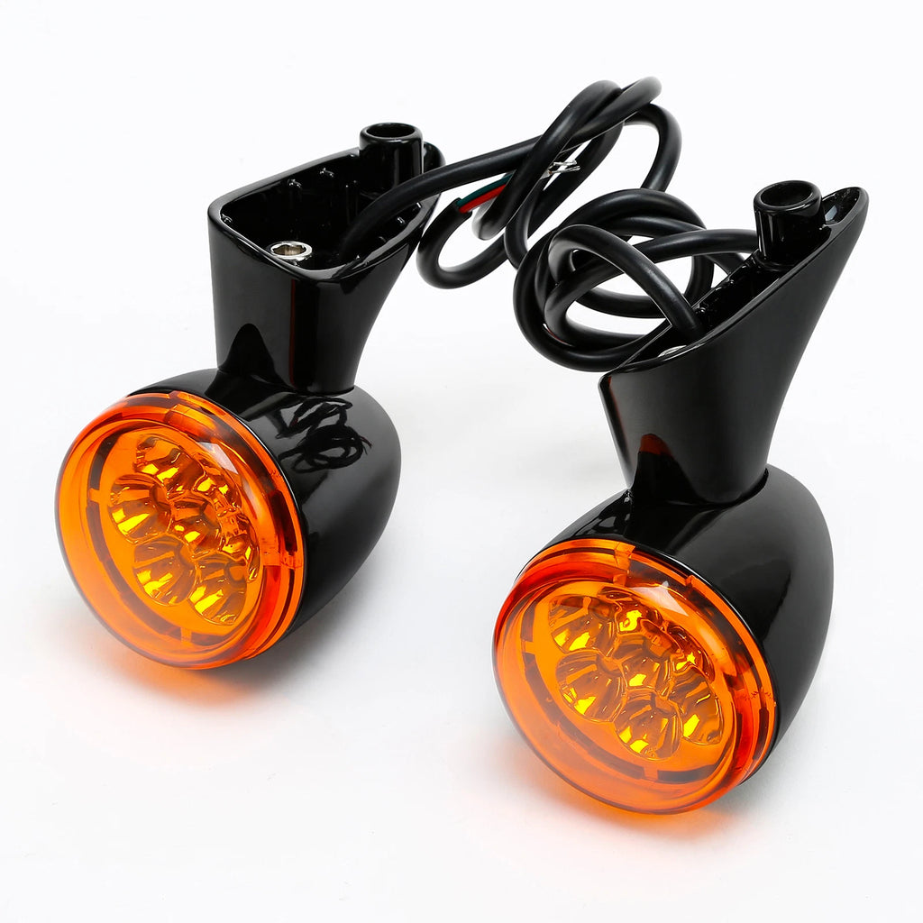Front LED Turn Signals Light with Bracket for Harley Road Glide FLTRX (2015–Present)