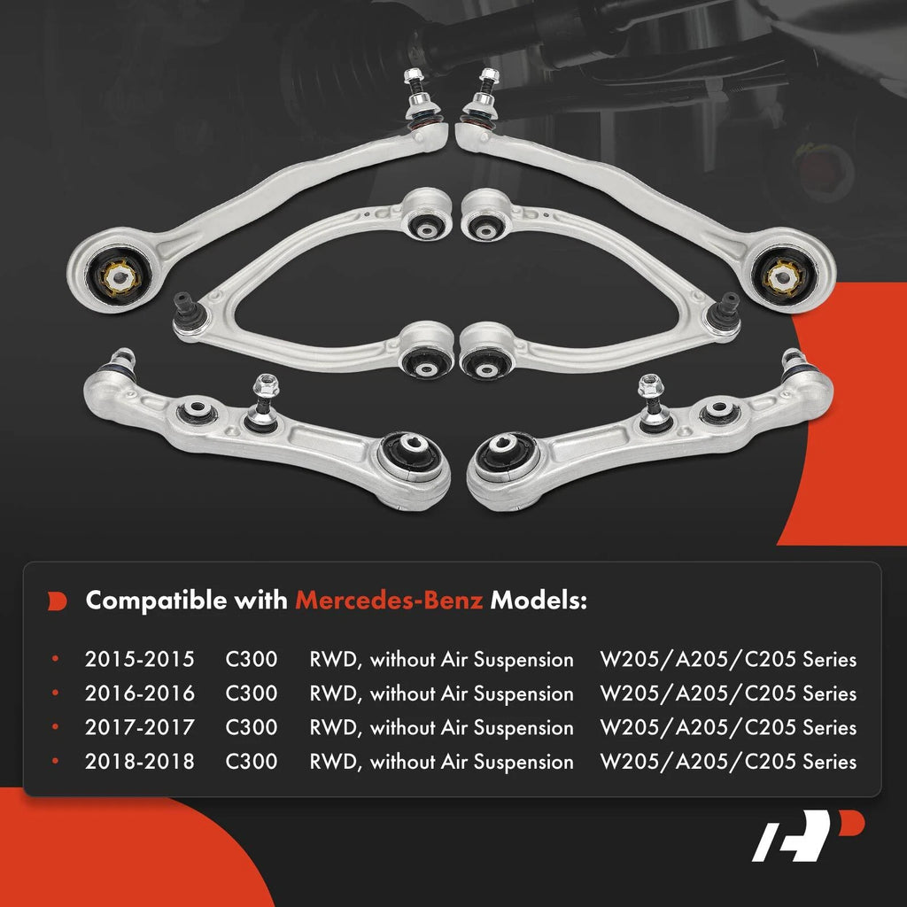 6X Front Control Arm with Ball Joint for Mercedes-Benz C300 (2015–2018)