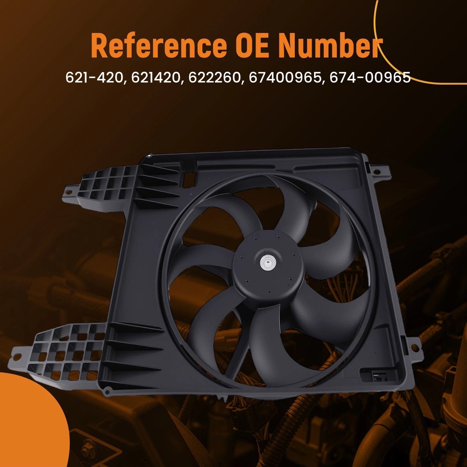 Electric Radiator Cooling Fan for Chevy Aveo5/Aveo I4 1.6L (2009–2011) 622260
