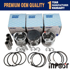 3pcs D905 Piston Ring Pin Set STD for Kubota Engine Tractor Excavator (72mm)