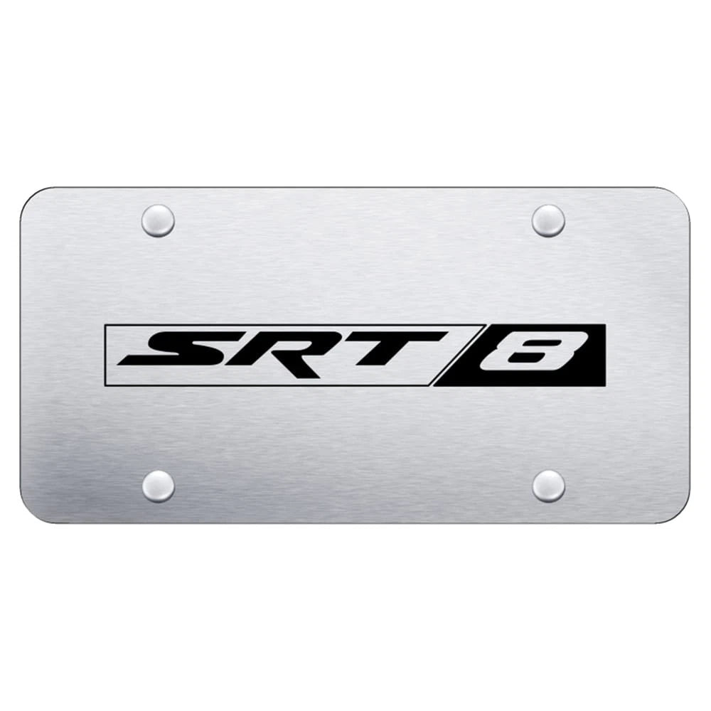 Etched on Brushed Stainless Steel License Plate - Officially Licensed for SRT8