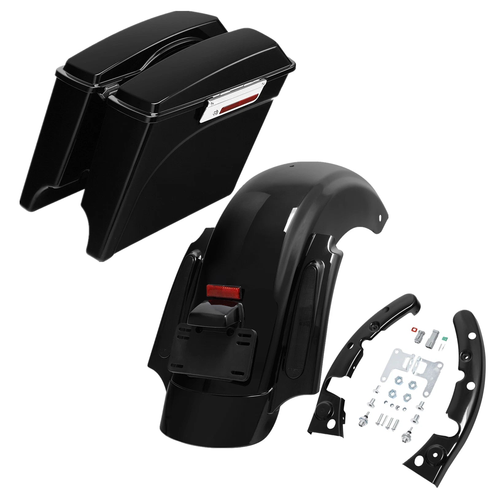 5" Stretched Saddle Bags for Harley CVO Touring Street Glide (2009–2013)