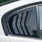 2x Side Window Louver Shutter Cover Black for BMW E90 3 Series (2005-2013)