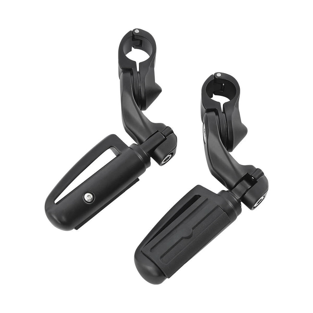 Matte Black 1 1/4'' 32mm Short Angled Highway Bar Pegs for Motorcycle