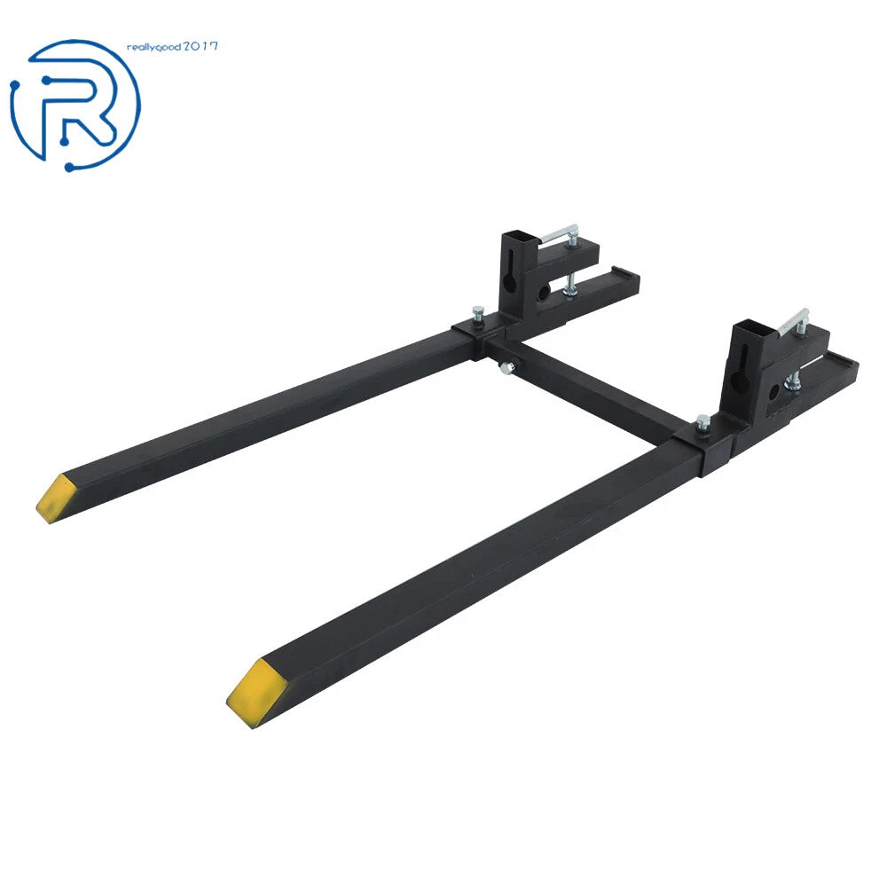 Clamp on Pallet Forks for Tractor Bucket Loader Skid Steer (2000 lbs)