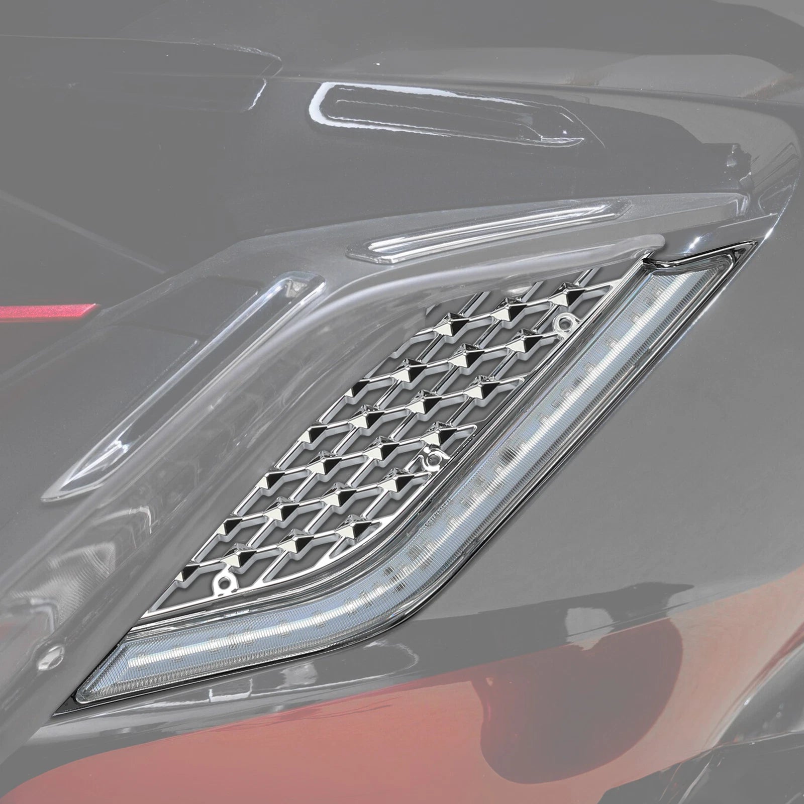 Chrome LED Radiator Grill Panels for Honda Goldwing 1800 GL1800B (2018–2023)