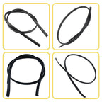 Set of 2 Roof Trim Molding for Toyota Corolla Sedan (2014–2017) Black