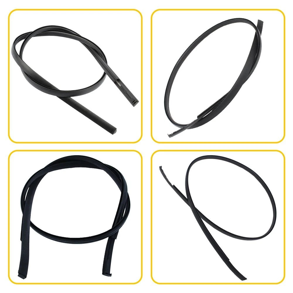 Set of 2 Roof Trim Molding for Toyota Corolla Sedan (2014–2017) Black