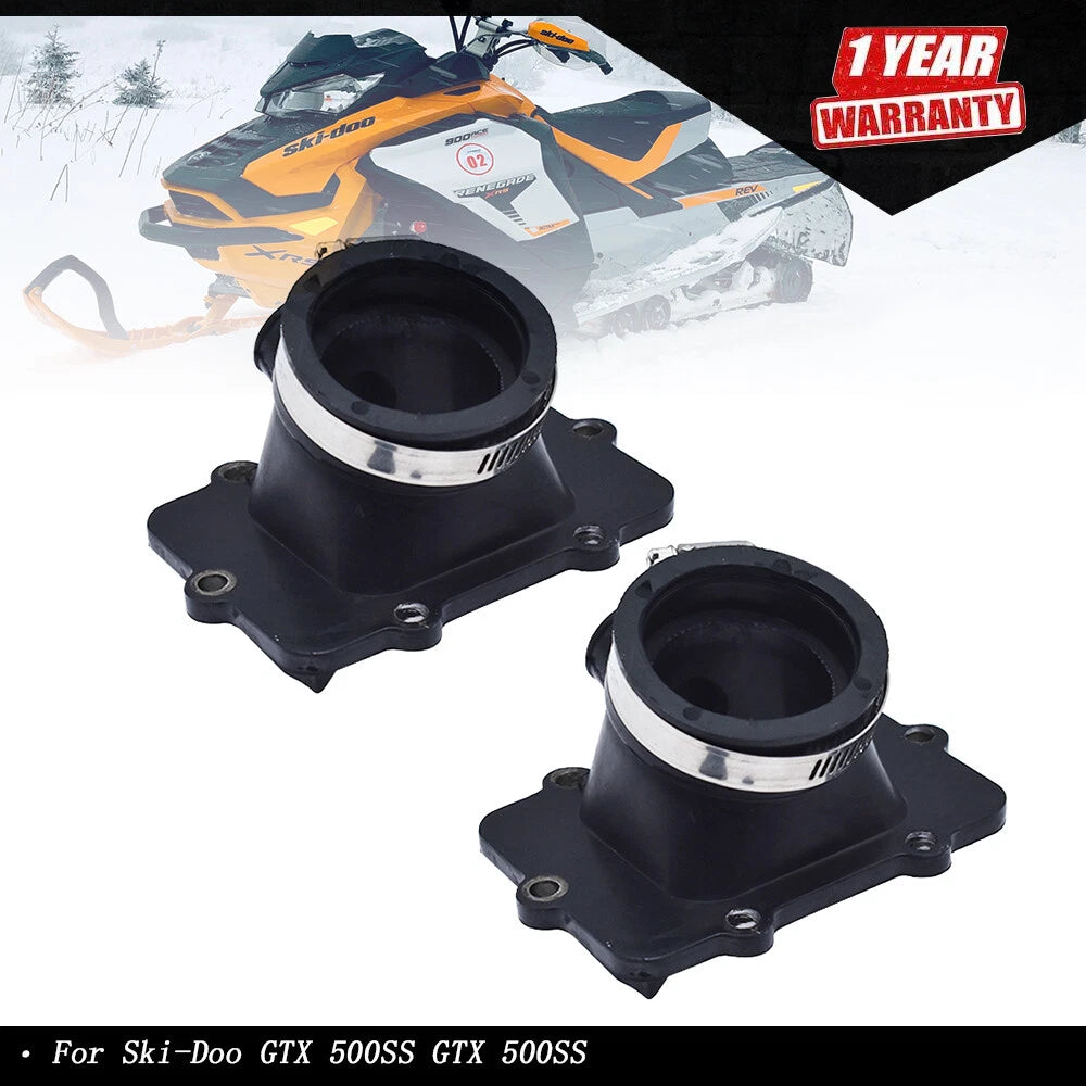 2Pcs Carburetor Intake Manifold Boot for Ski-Doo GTX 500SS (1998–2000)