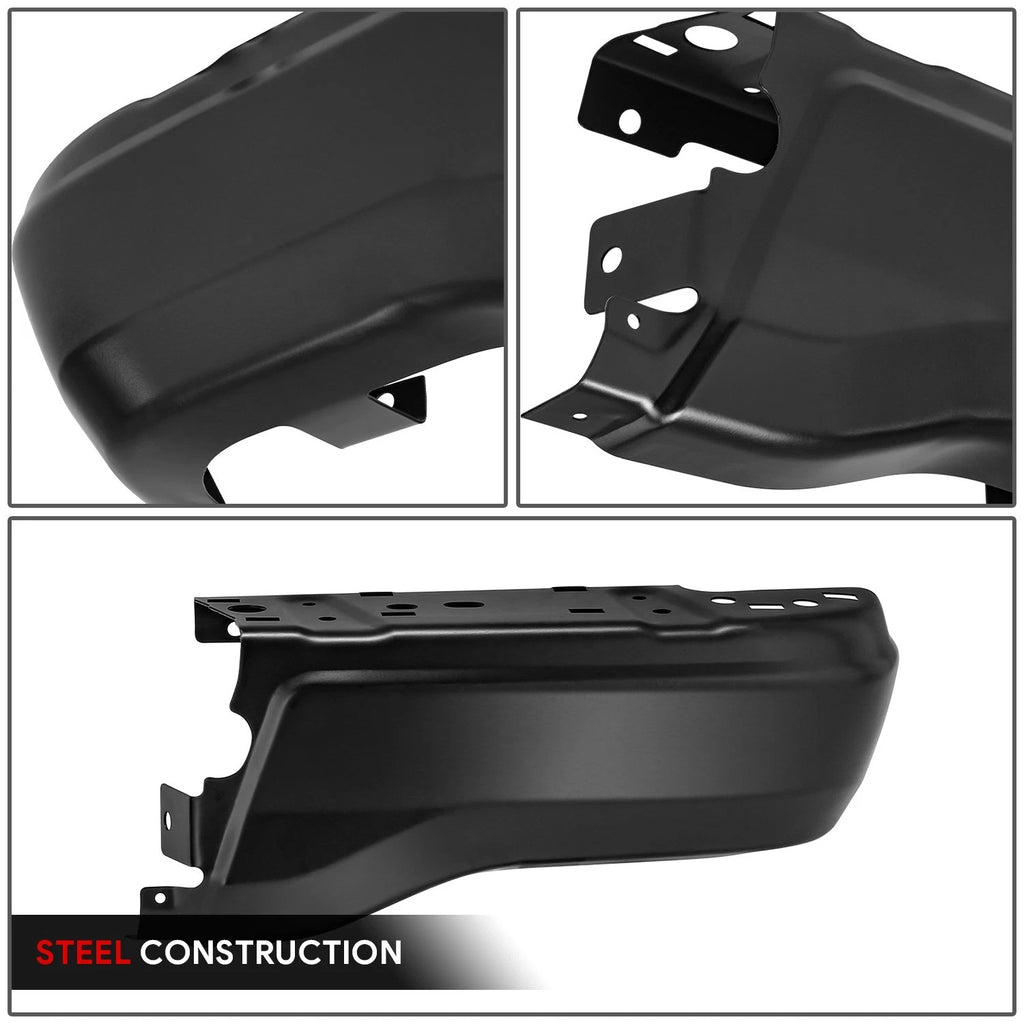 Right Rear Bumper End Caps for Ford Ranger (2019–2023) - Black, No Sensor Holes