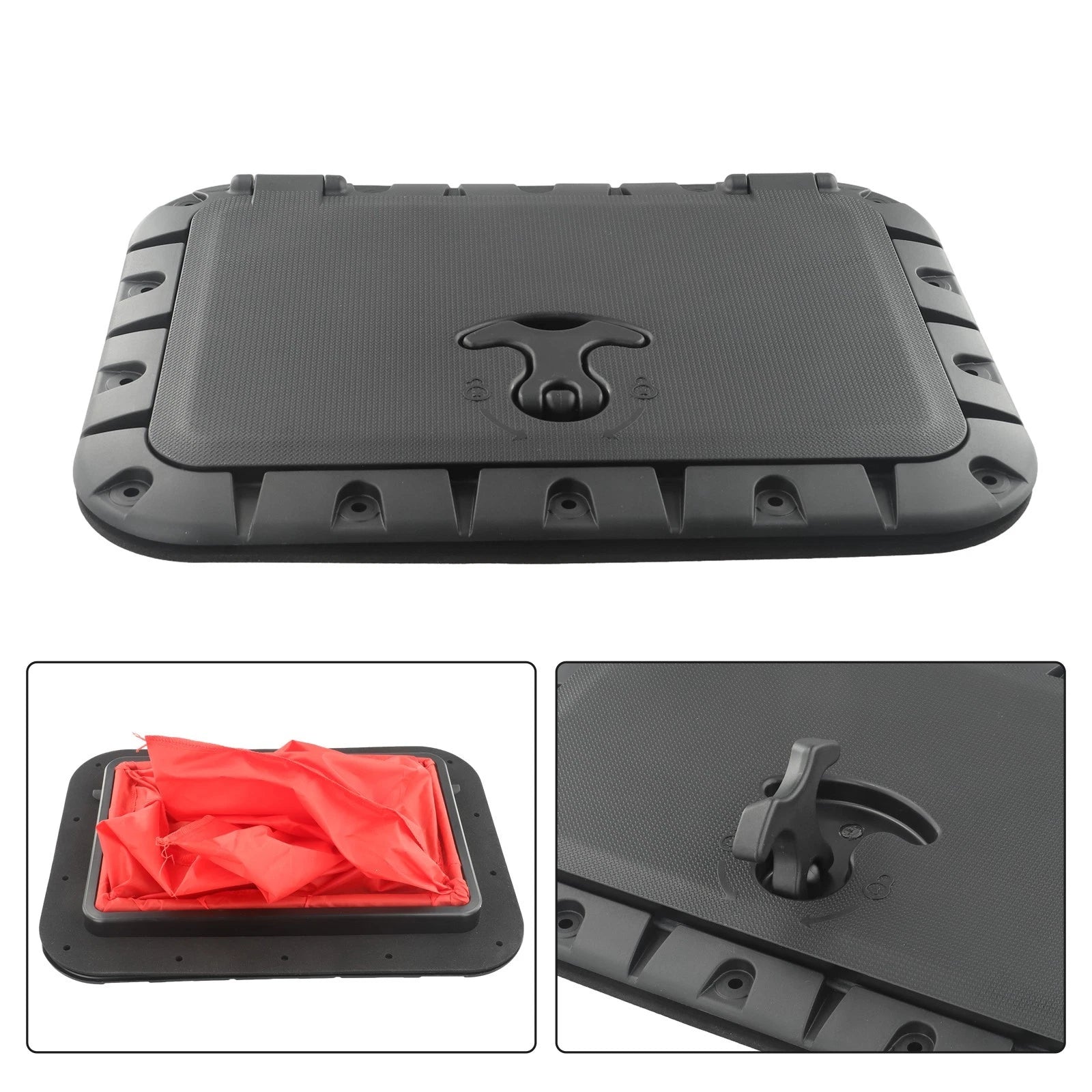Marine Deck Plate Square Hatch Pull Out Handle for Boat/Kayak/Canoe