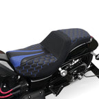 Black Driver Passenger Seat for Harley Dyna Super Glide Wide Glide (2006–2017)