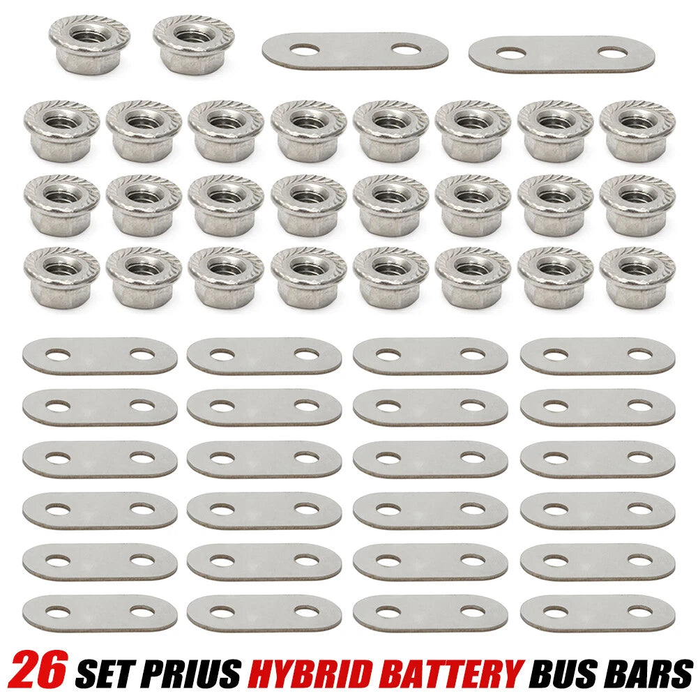 Set of 26 Stainless Hybrid Battery Bus Bars & Nuts for Toyota Prius (2004–2015)