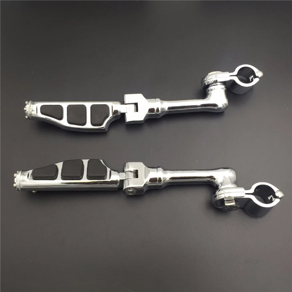 Chrome 1" Flat End Footrest for Harley Sportster 883 1200 (2004–2023)