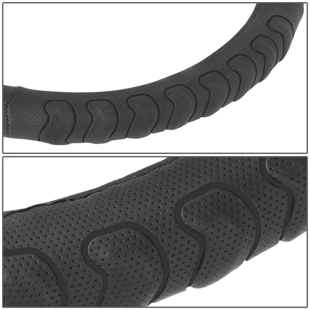 Steering Wheel Cover for Universal Fit (14.5", Matte Grain Texture)