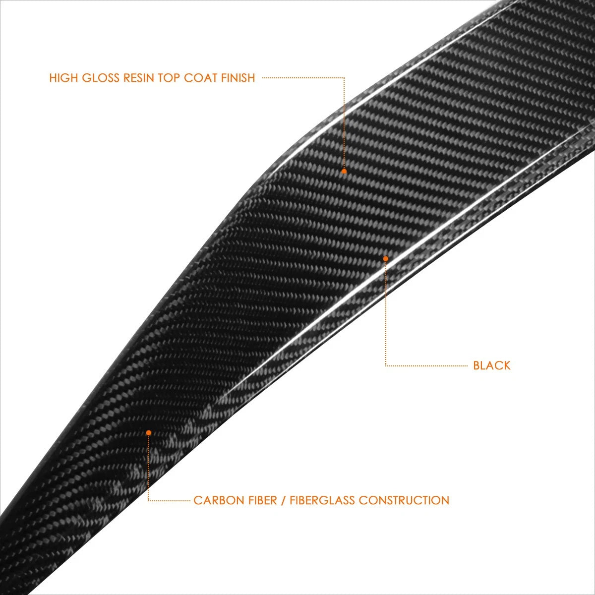 Carbon Fiber Rear Trunk Spoiler Wing for Audi A4 Quattro (2017–2021)