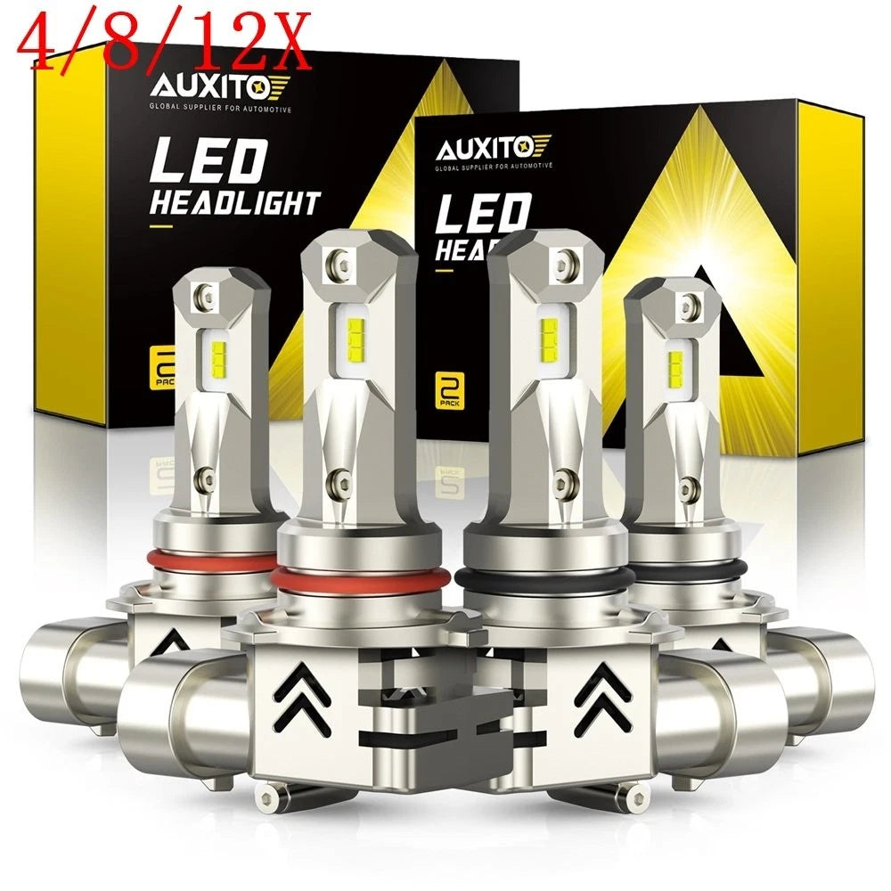 Set of 4 Hi-Lo 9005 9006 LED Headlight Kits for GMC Sierra 2001–2006 Canyon 2004–2012