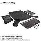 Replacement Tinted Windows & Soft Top for Jeep Wrangler JK (2010-2018)