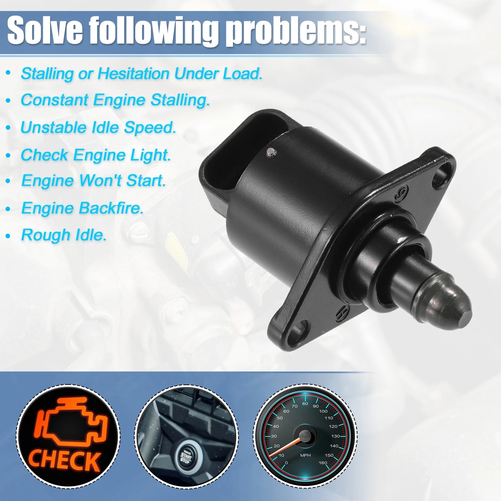 Idle Air Control Valve for Mitsubishi Lancer (No.F01R065906)