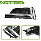 1pc Fog Light Grill for Audi A5 S5 (2017–2020) No. 8W6807681F ABS