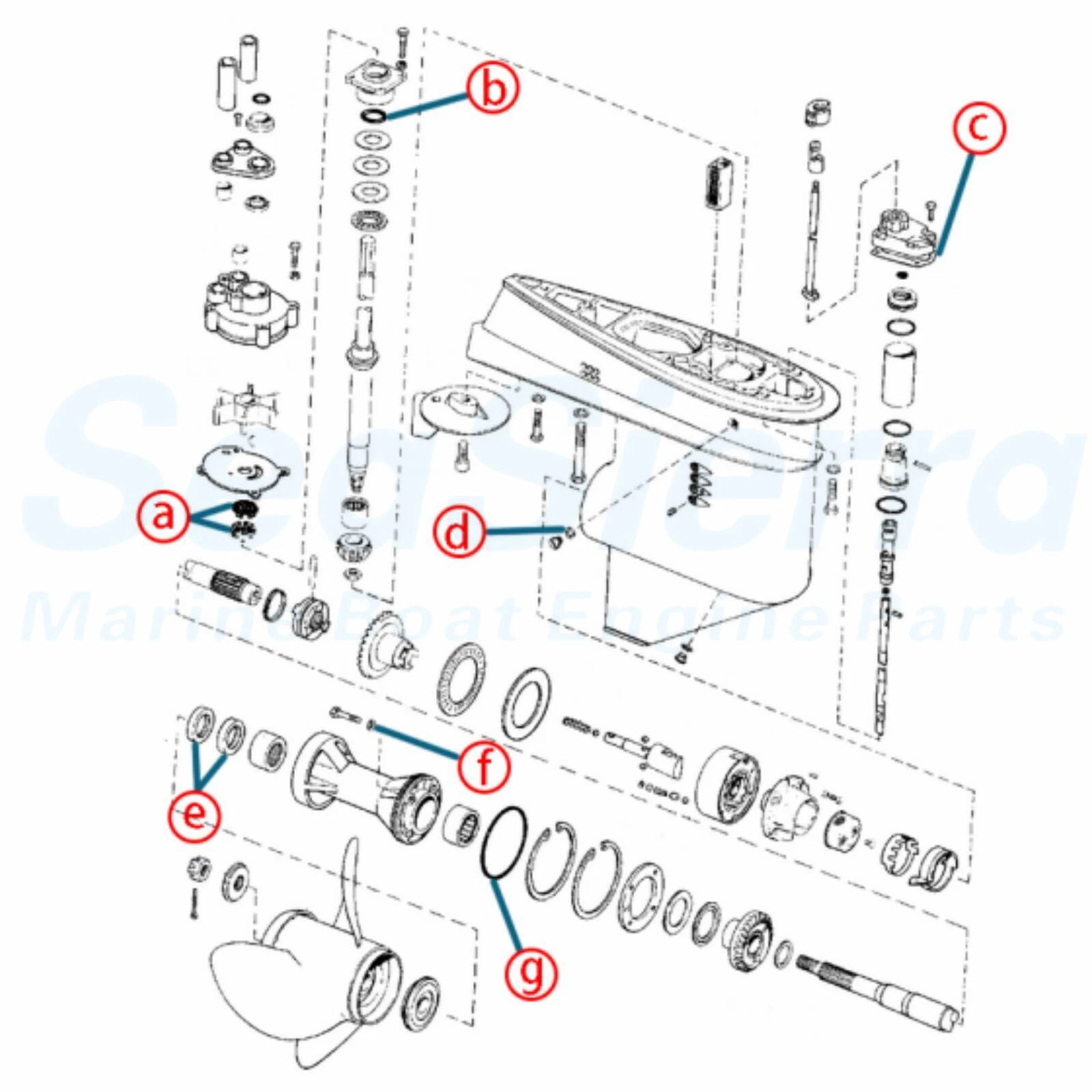 Lower Unit Seal Kit 18-2691 for Johnson Evinrude Outboard (N/A)